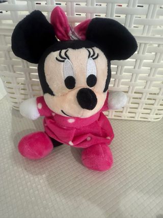 Peluche Minnie Mouse vestito pois rosa