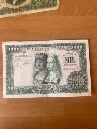 Billete 1000 pesetas Banco de España 1957