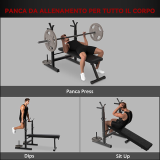 Panca da Palestra Pieghevole con Supporto per Bila