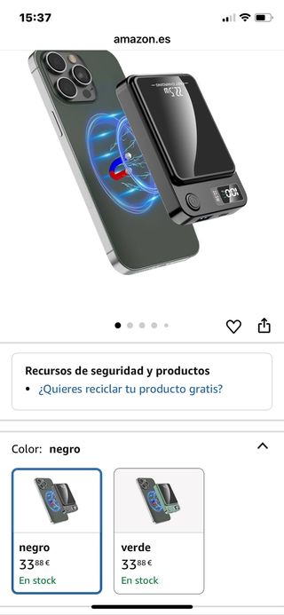 Power bank magnética 22.5W