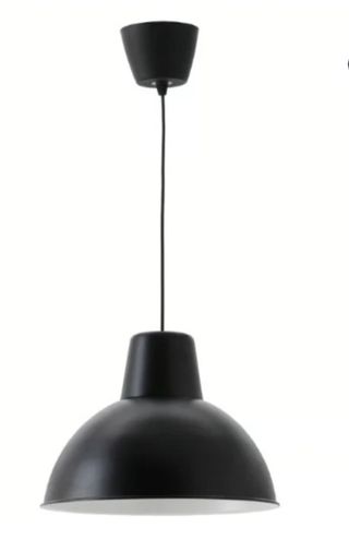 Lámpara de techo negra metálica