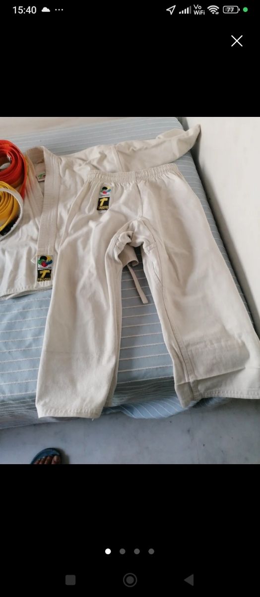 Kimono Karate/Judo Blanco y Cintas