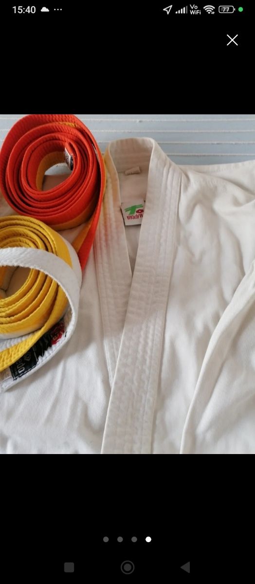 Kimono Karate/Judo Blanco y Cintas