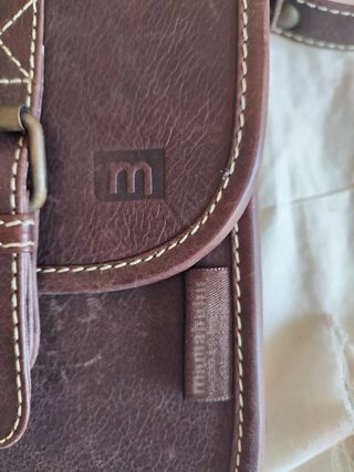 Bolso de piel marrón Colombiana