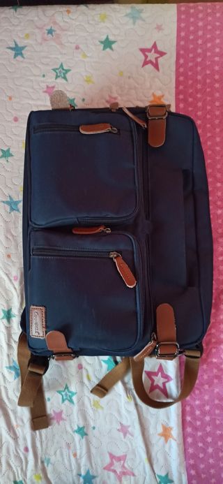 Maletín Mochila Trabajo Coolbell Azul/Marrón