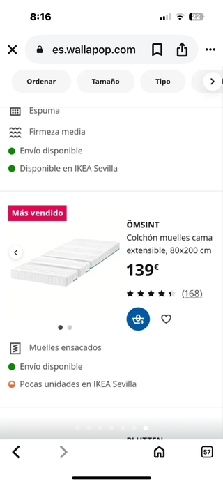Cama ikea extensible