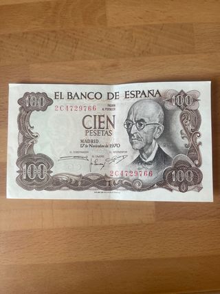 Billete 100 Pesetas Banco de España 1970