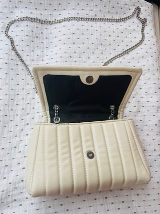 Bolso Pull&Bear crema/blanco