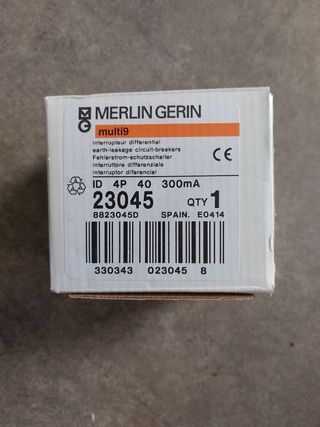 Interruptor Diferencial Merlin Gerin multi9 4P 40A