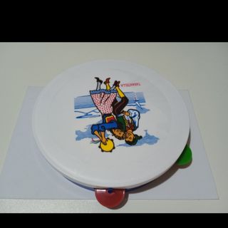 Tamburello bianco con stampa tarantella