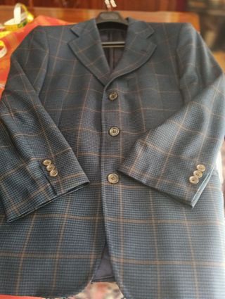 Giacca uomo a quadri blu