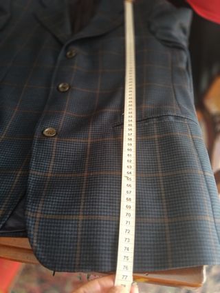 Giacca uomo a quadri blu