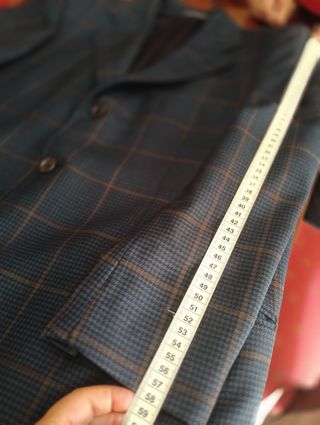 Giacca uomo a quadri blu