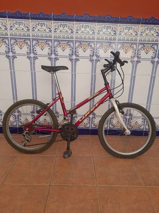 Bicicleta infantil rosa oscuro