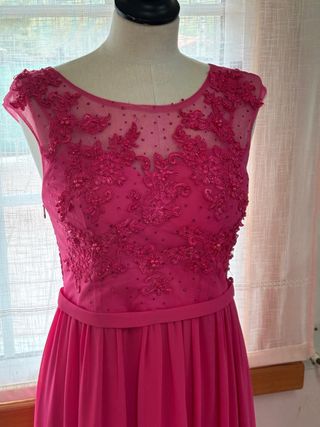 Vestido de fiesta rosa talla L