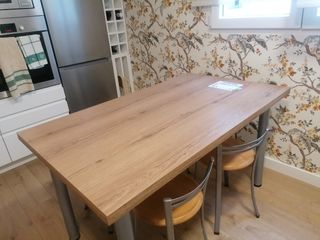 Tablero Mesa Cocina Madera y Metal