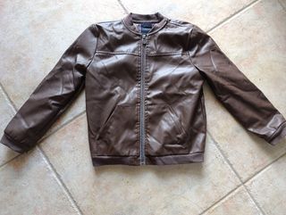 Giubbino ecopelle bimbo marrone