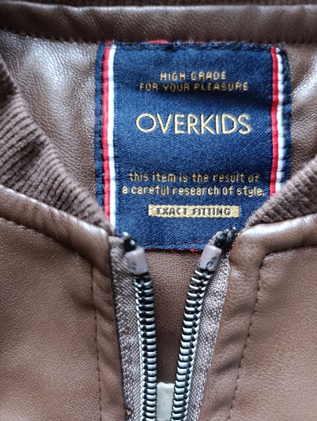 Giubbino ecopelle bimbo marrone