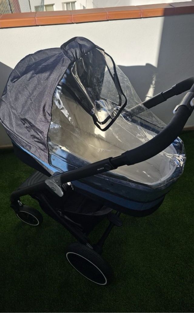 Carrito Balios S Lux Negro y Azul + portabebés