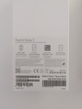 Xiaomi Redmi Note 7: 48+5MP, 6.3"FHD, 4GB RAM 64GB