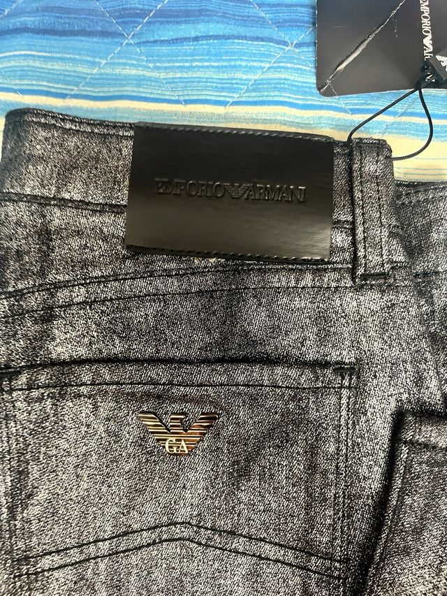 Jeans Emporio Armani skinny neri brillantinati