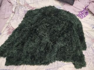Abrigo pelo H&M verde