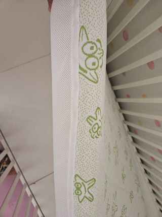 Cuna bebé evolutiva 140x70 cm + colchón + sábanas 