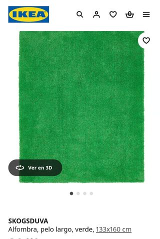 Alfombra IKEA SKOGSDUVA verde 133x160