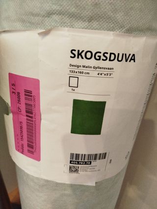 Alfombra IKEA SKOGSDUVA verde 133x160