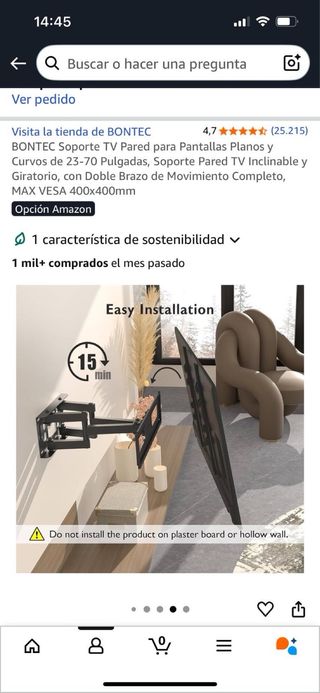 Soporte TV Pared BONTEC 23-70 Pulgadas