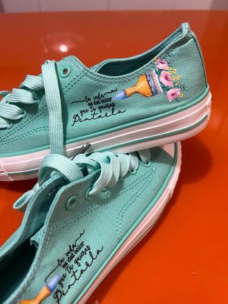 Tenis Verdes Talla 40 Nuevos