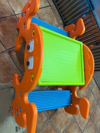 Mesa Columpio Infantil Naranja y Azul