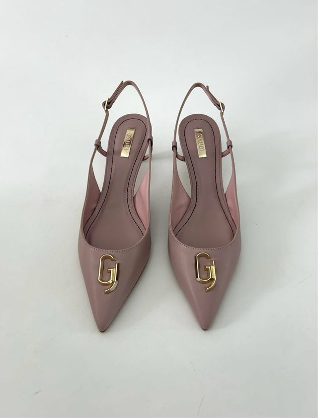 Nuove Décolleté slingback 38 vera pelle