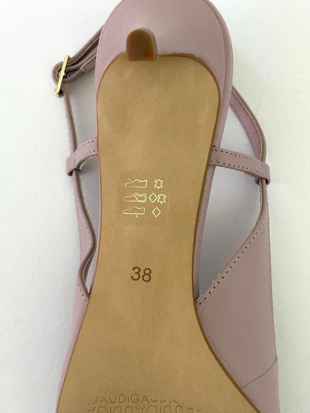 Nuove Décolleté slingback 38 vera pelle