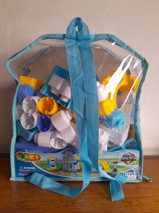Mochila Bloques Construcción Policía 106 Piezas