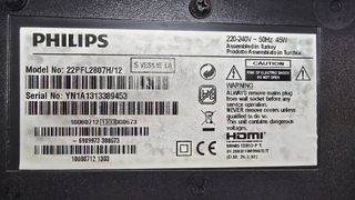 TV Philips 22PFL2807H LED Full HD 22