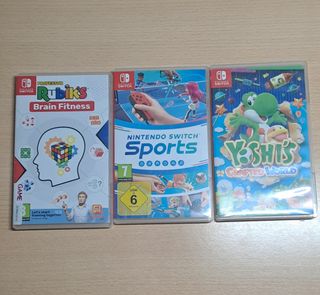3 Juegos Nintendo Switch: Rubik's, Sports, Yoshi's