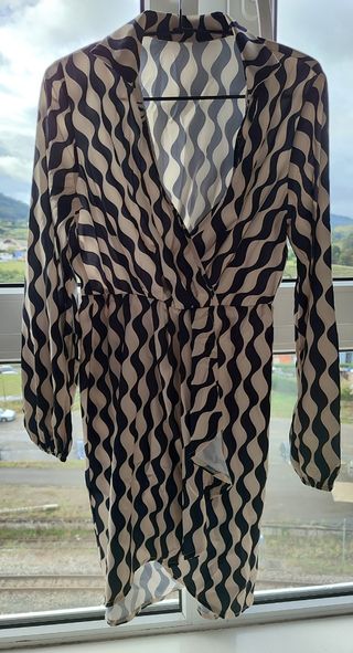 Vestido estampado ondas talla S