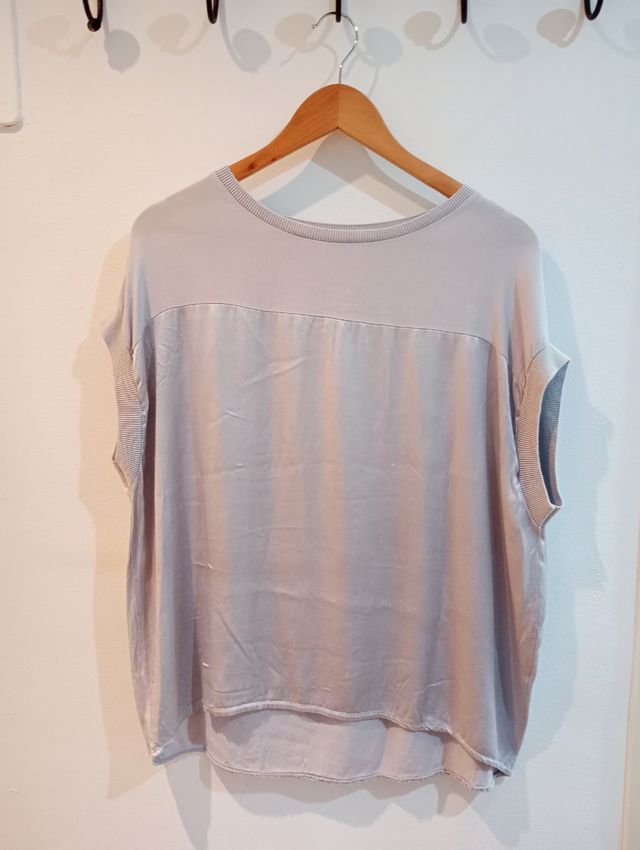 Camiseta premamá verano gris perla