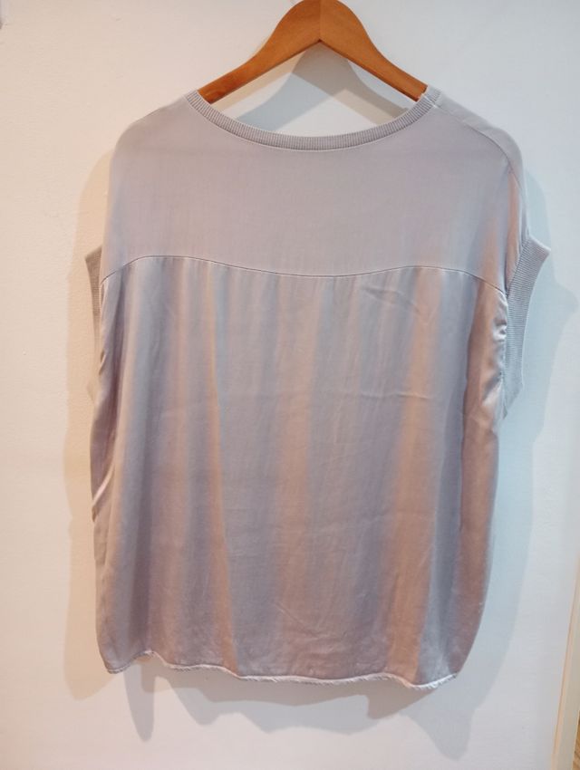 Camiseta premamá verano gris perla