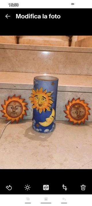 Set Lampada Ceramica Cameretta Bimbo