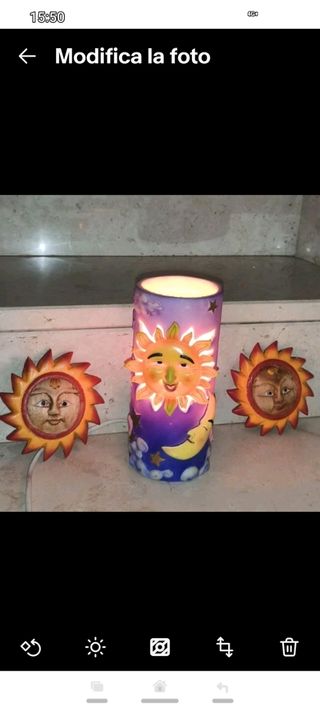 Set Lampada Ceramica Cameretta Bimbo