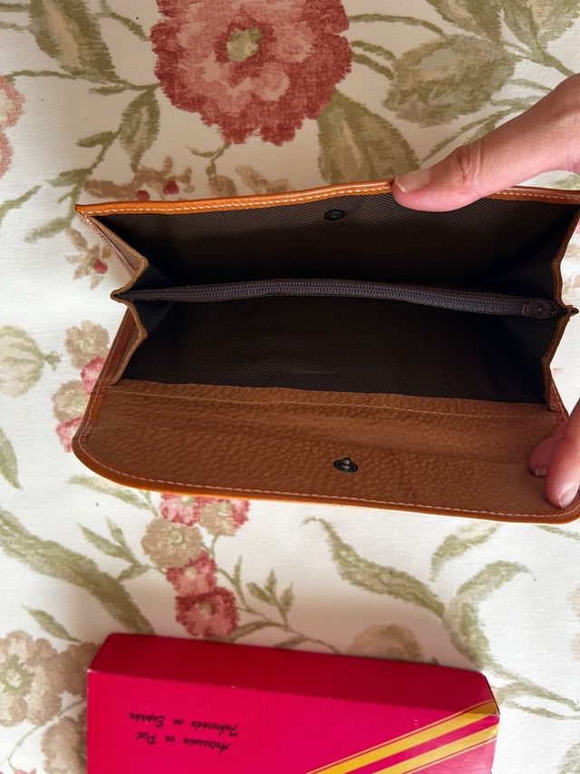 Monedero Billetero Dos Caballos naranja