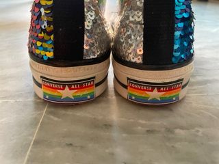 Converse Lentejuelas Arcoíris y Plata