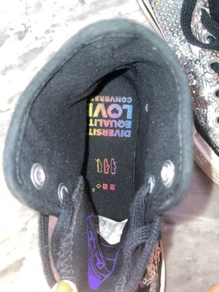 Converse Lentejuelas Arcoíris y Plata