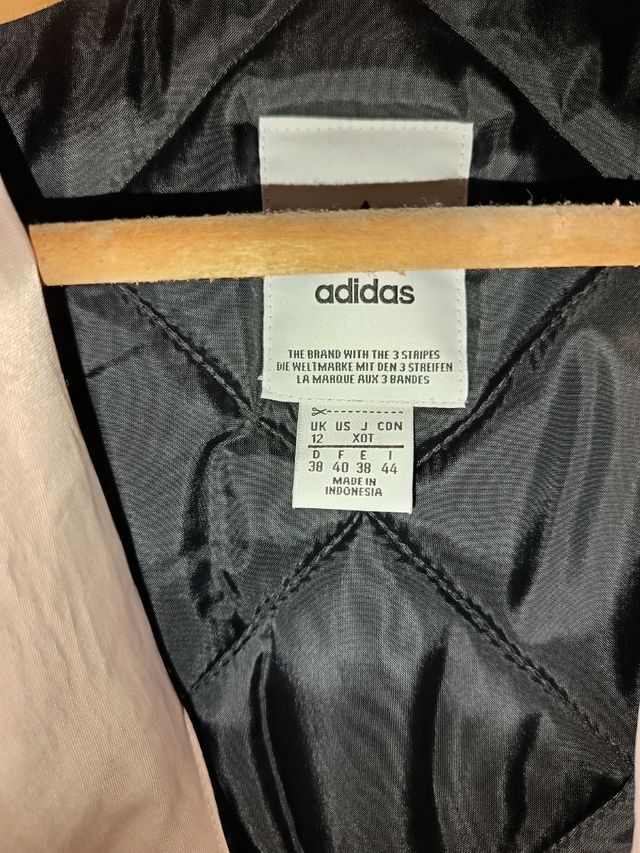 Cazadora Bomber Adidas Talla 44 Beige/Negra