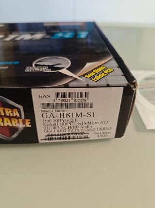 Caja Gigabyte H81M-S1 LGA 1150