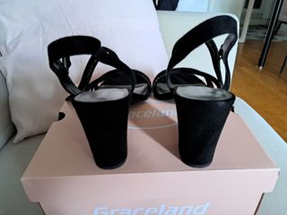 Sandalias Graceland Tacón Negro 