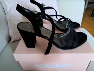 Sandalias Graceland Tacón Negro 