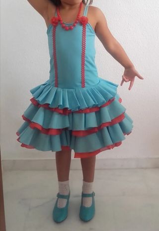 Traje Flamenca Niña Corto 